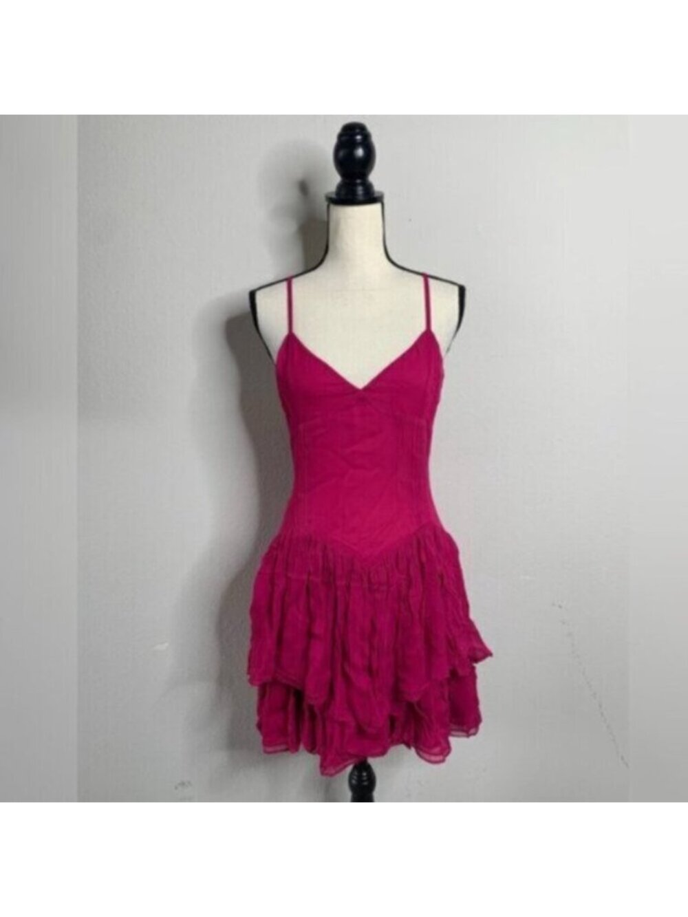 NWT Secret Mission Rasberry Ines Ruffle Mini Dress - Picture 14 of 16